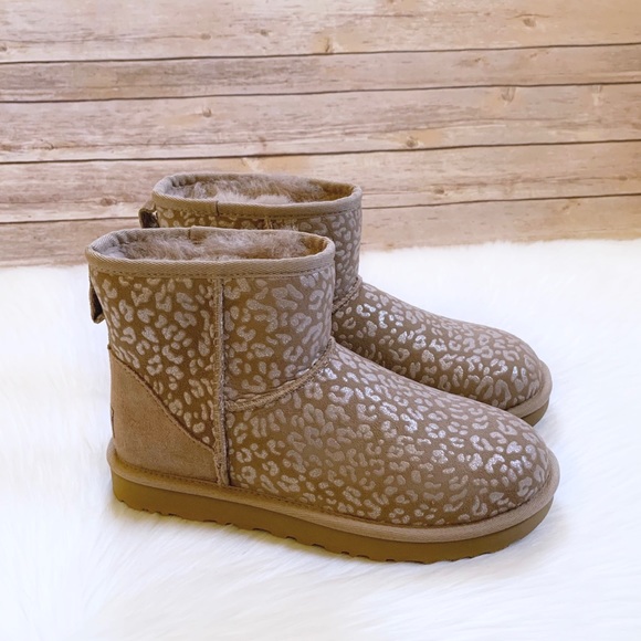 UGG Shoes - UGG Classic Mini Snow Leopard Boots In Amphora